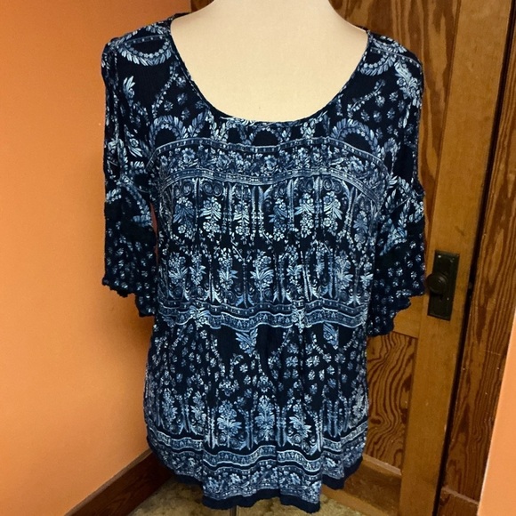 Bila boho ethnic cold shoulder blouse - Picture 6 of 11